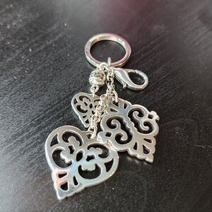Brighton Retired "Geneva" Silver Charms Keychain Or Bag Charm - NWOT